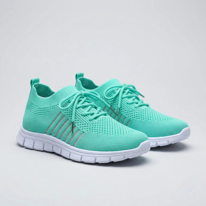 Vixara - Zapatillas deportivas transpirables con cordones y malla