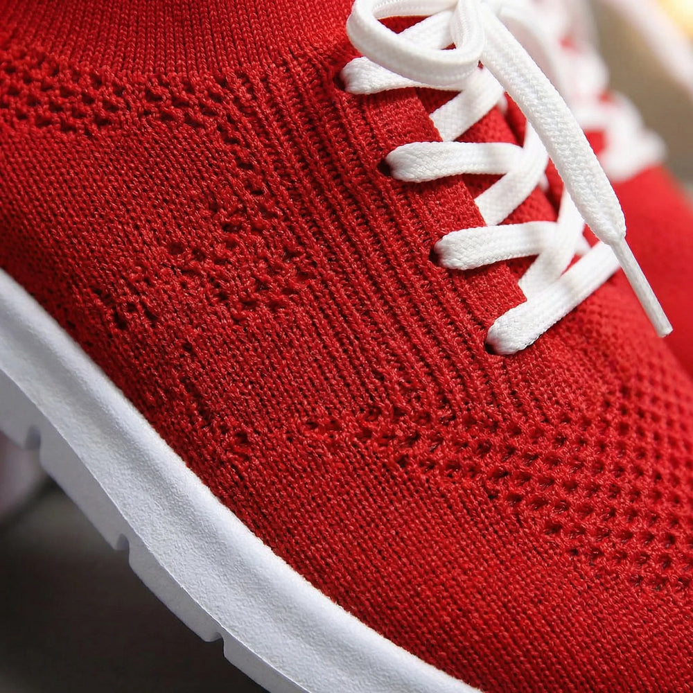 Vixara - Zapatillas deportivas transpirables con cordones y malla