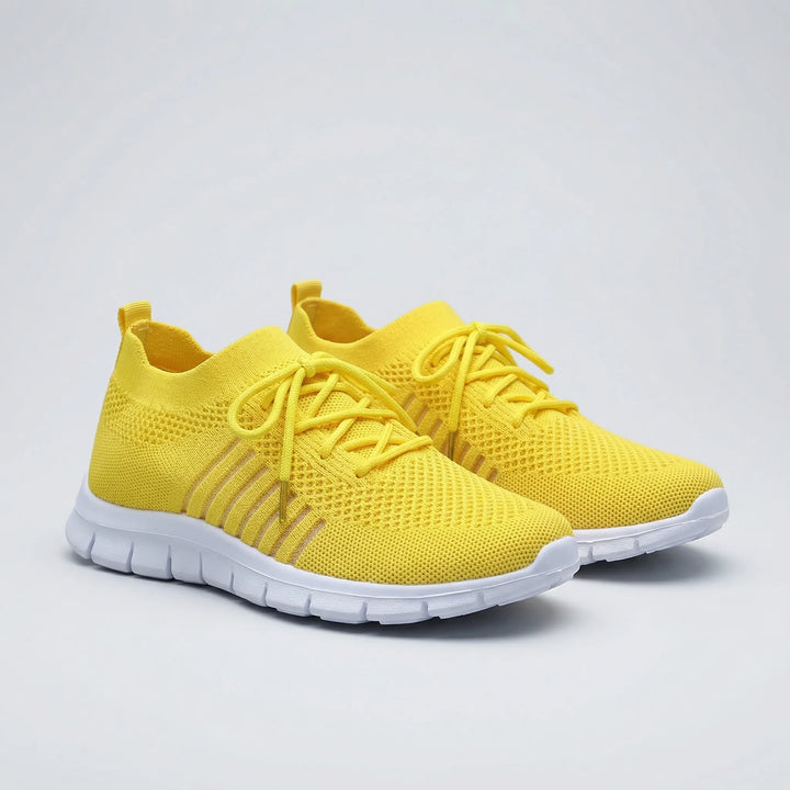 Vixara - Zapatillas deportivas transpirables con cordones y malla