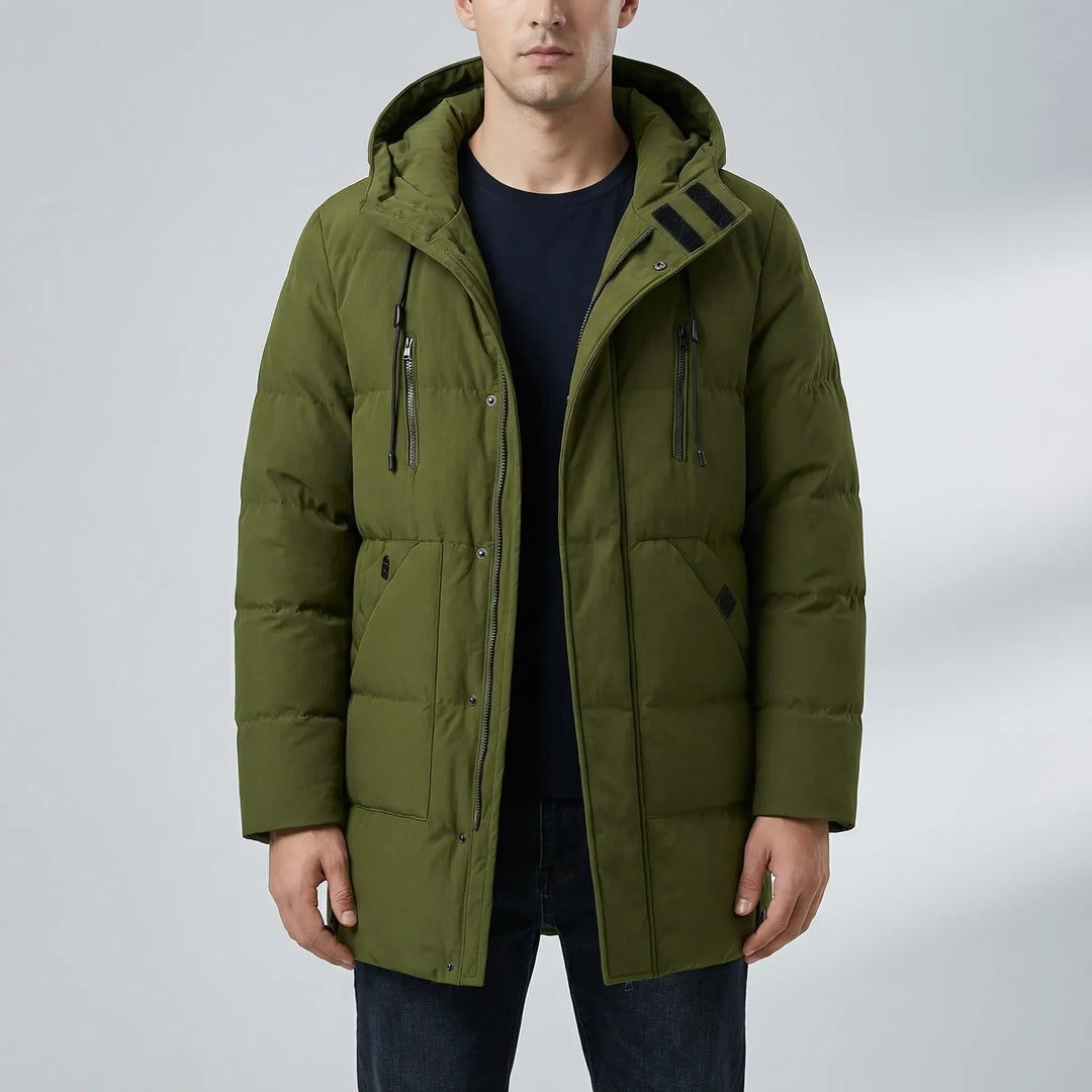 Vortrek - Chaqueta con capucha aislante de longitud media
