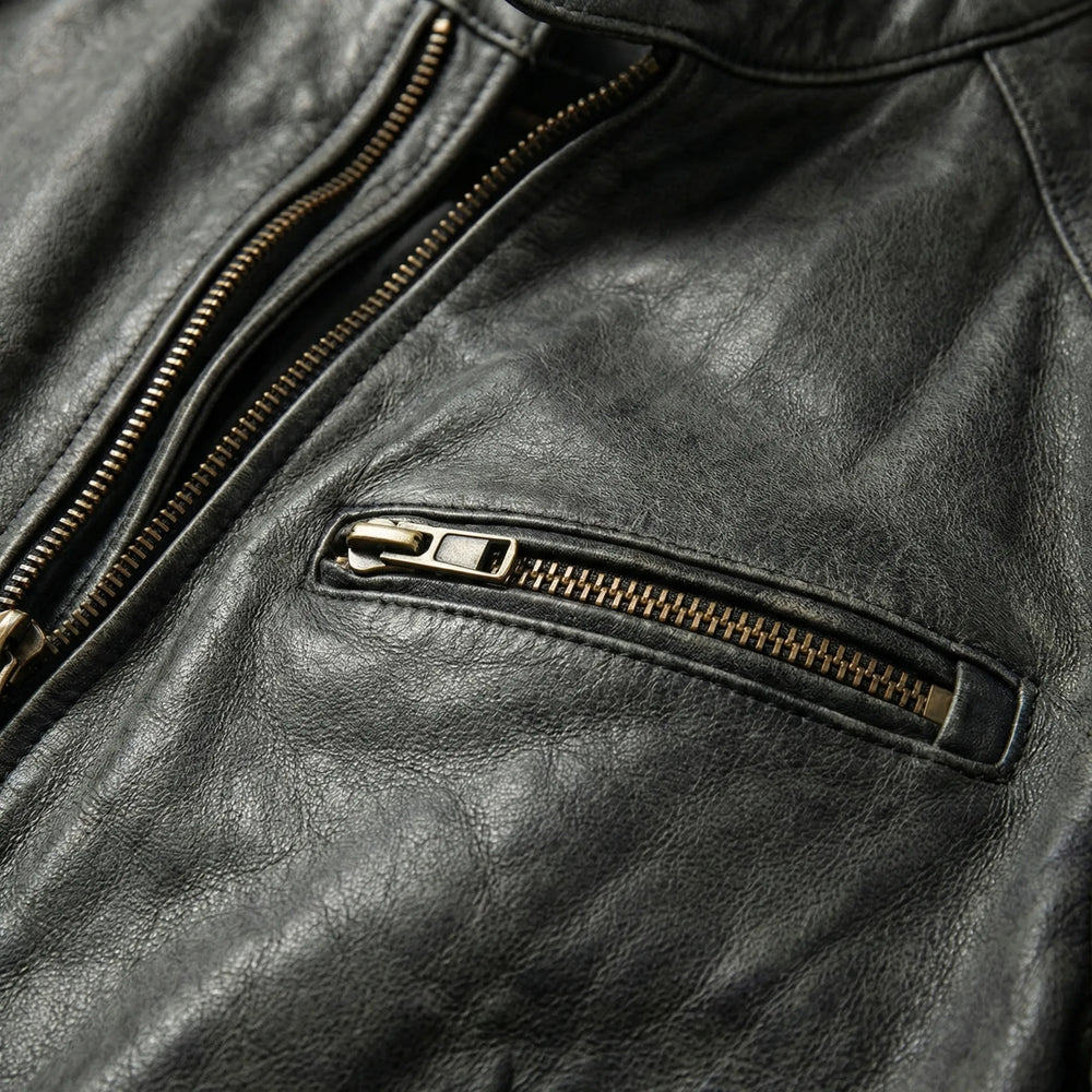 Vostrek - Chaqueta de hombre con cuello alto y cremallera