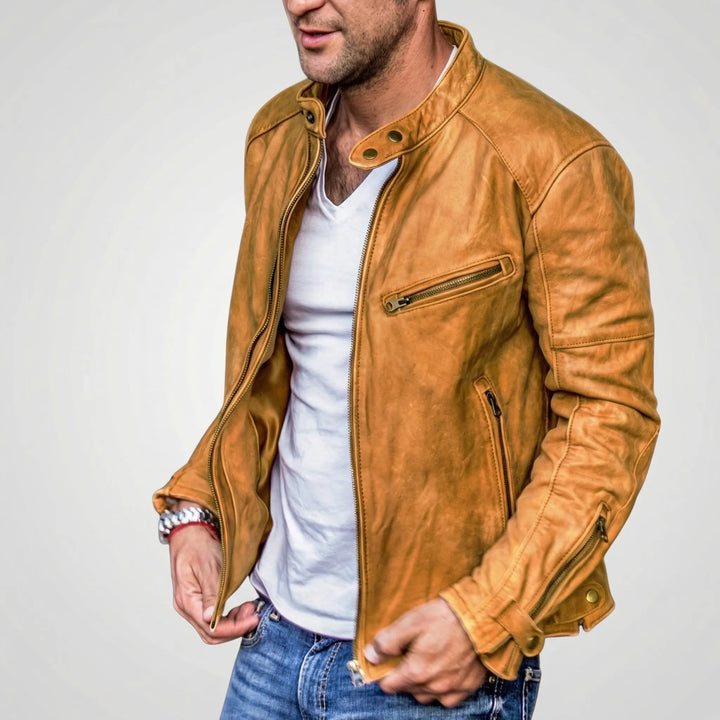 Vostrek - Chaqueta de hombre con cuello alto y cremallera