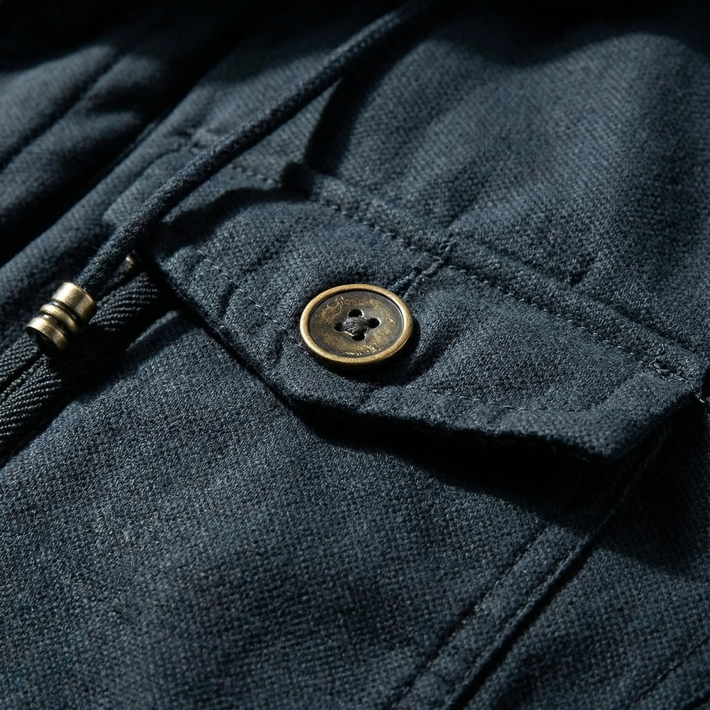 Vraktex - Chaqueta de invierno con capucha y múltiples bolsillos