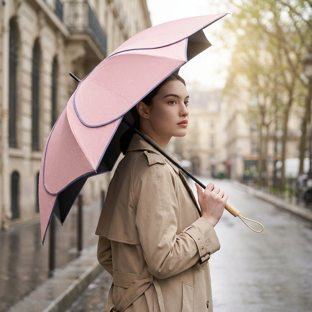Paraguas de mujer con motivo floral