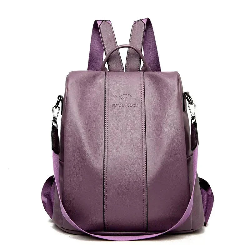 Mochila Antirrobo de Cuero para Mujer