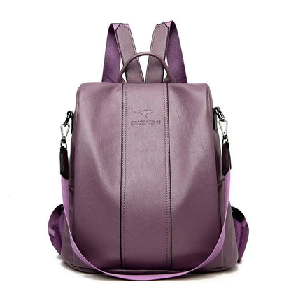 Mochila Antirrobo de Cuero para Mujer