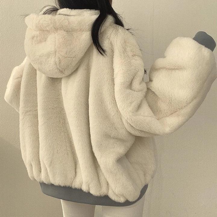 Abrigo de invierno 2 en 1 para mujer con capucha: calidez y estilo versátiles para el frío