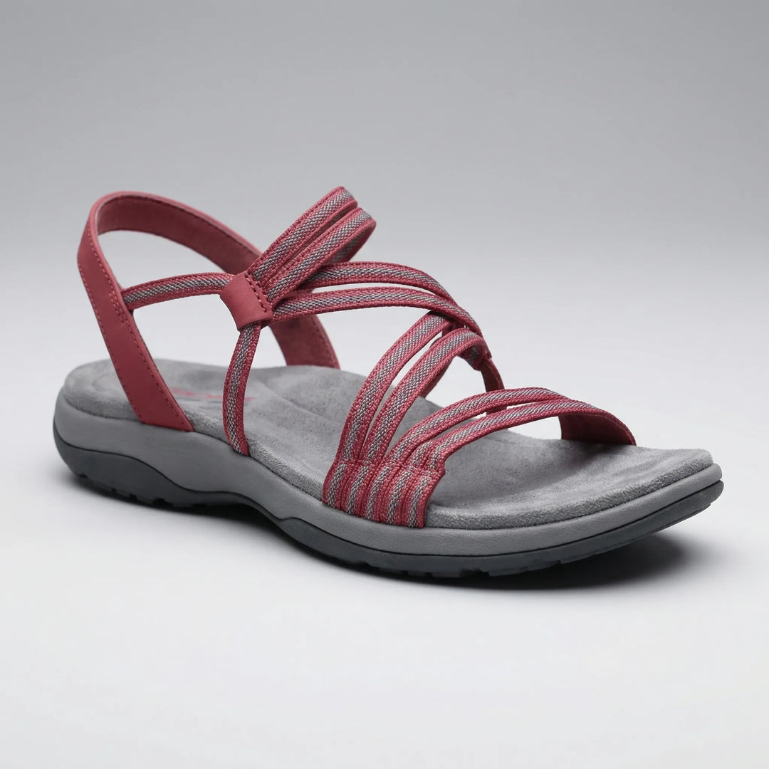Walkova - Sandalias planas con tiras para mujer