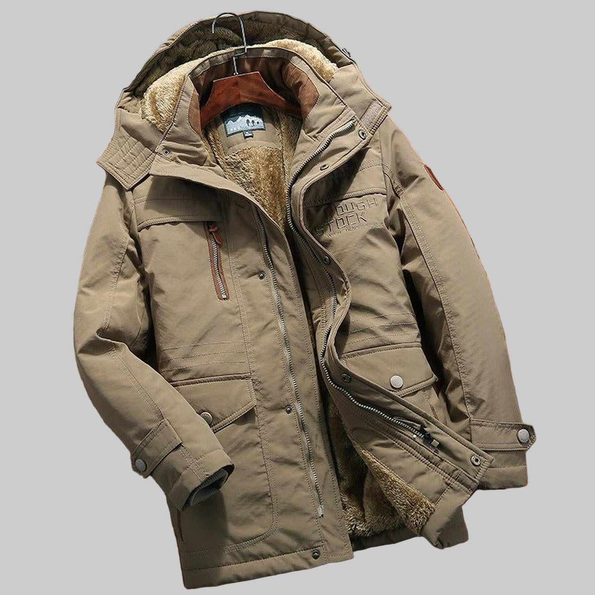 Chaqueta acolchada con capucha para hombre