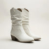 Bota Sin Cordones Western Punta Afilada para Mujeres