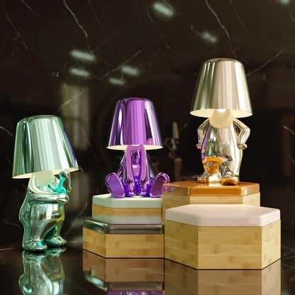 LumiThink - Lámpara de Mesa LED con Base de Resina