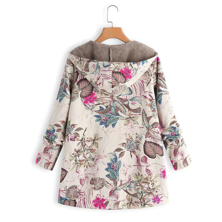 Chaqueta larga de primavera para mujer con capucha y bolsillos delanteros