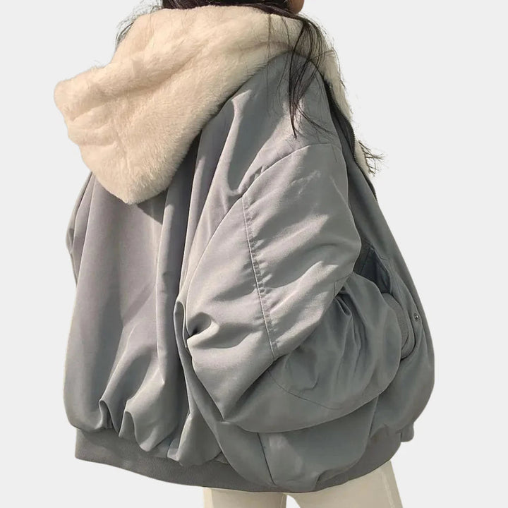 Abrigo de invierno 2 en 1 para mujer con capucha: calidez y estilo versátiles para el frío