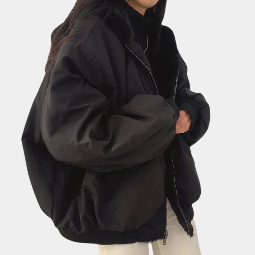 Abrigo de invierno 2 en 1 para mujer con capucha: calidez y estilo versátiles para el frío