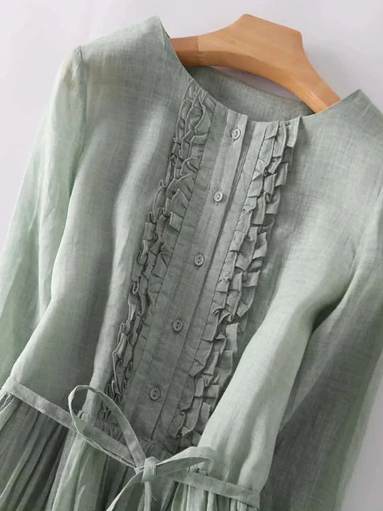 Elegante vestido de lino Aireado y cómodo