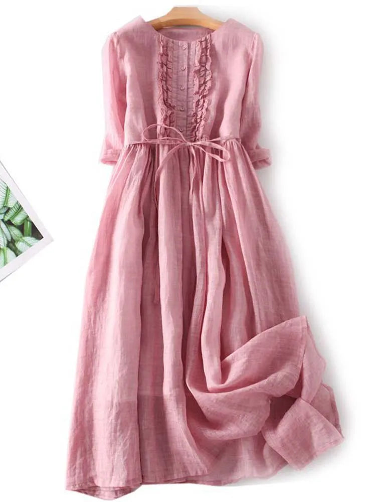 Vestido de Lino para Mujer: Elegancia Atemporal y Frescura Natural para el Verano