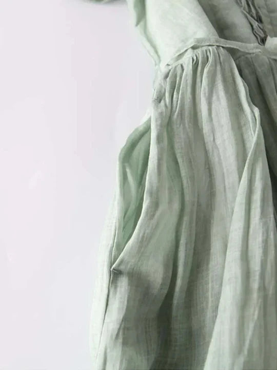 Elegante vestido de lino Aireado y cómodo