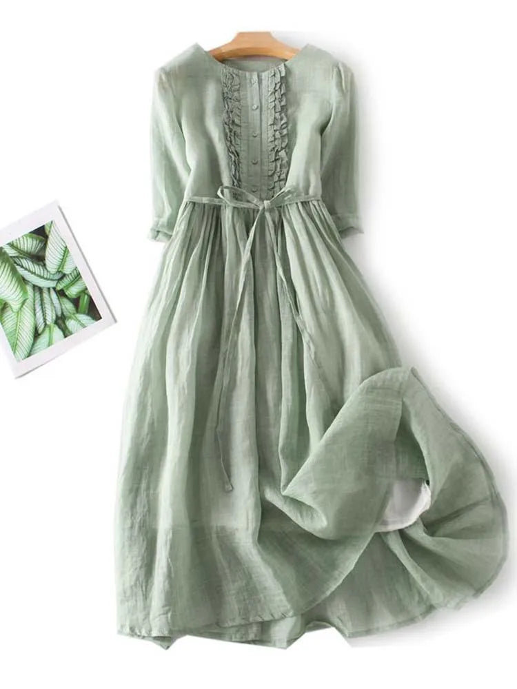 Vestido de Lino para Mujer: Elegancia Atemporal y Frescura Natural para el Verano