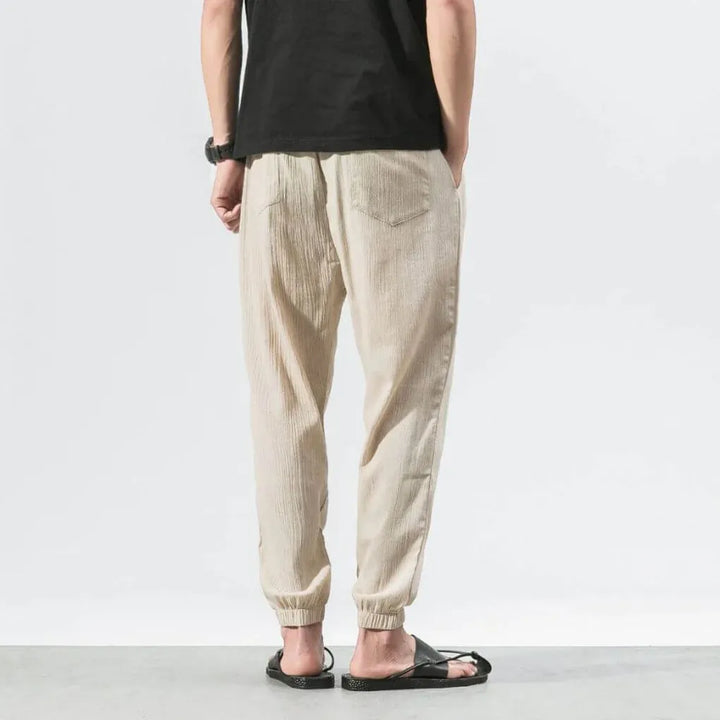 Pantalones Cómodos de Algodón y Lino – Ligeros para Uso Diario