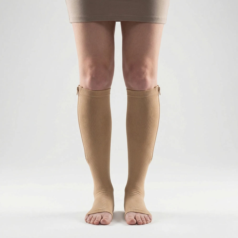 Zipplex - Medias hasta la rodilla de compresión gradual