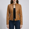 Chaqueta Moto Estilo con Cremallera Frontal Estructurada