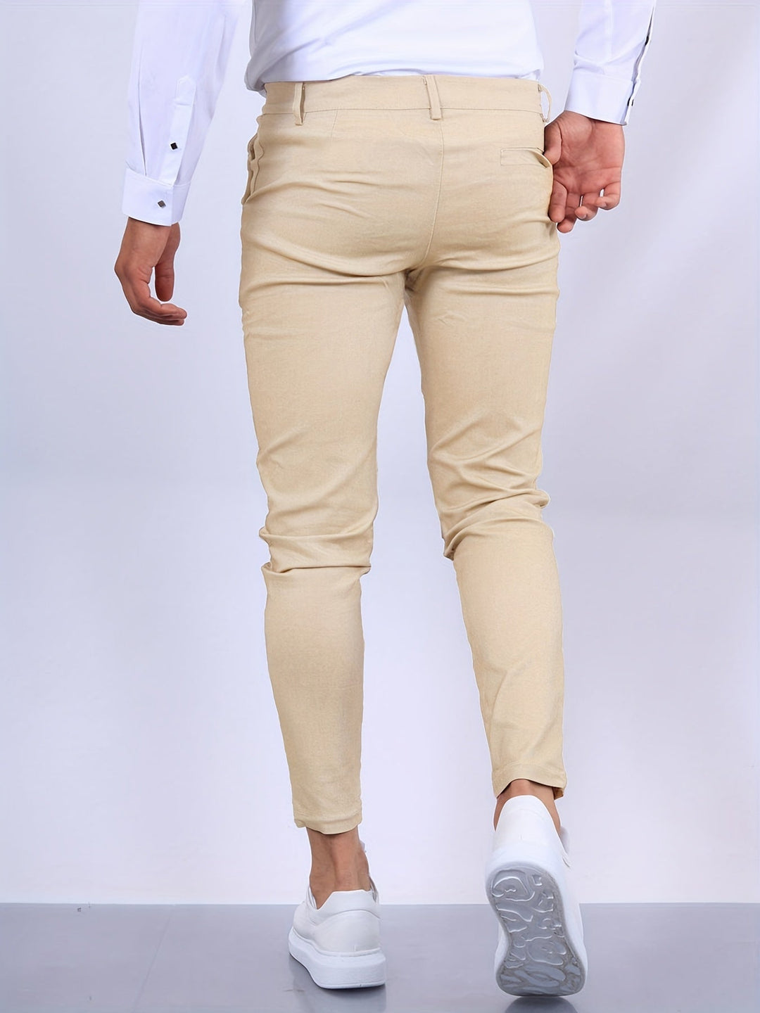 Pantalones ajustados con elástico para hombre