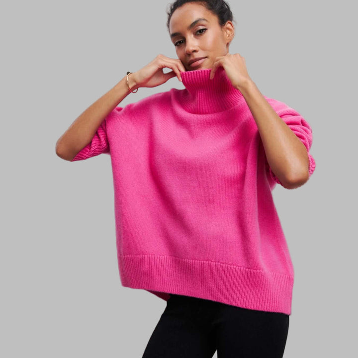 Suéter de Cuello Alto Sobredimensionado Mujeres