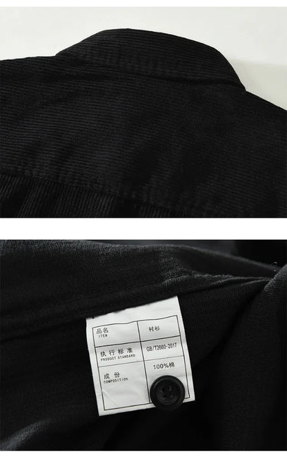 Camisa vintage de manga larga para hombre