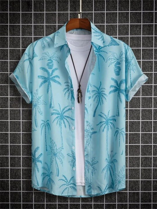 Camisa hawaiana con estampado de flores en 3D