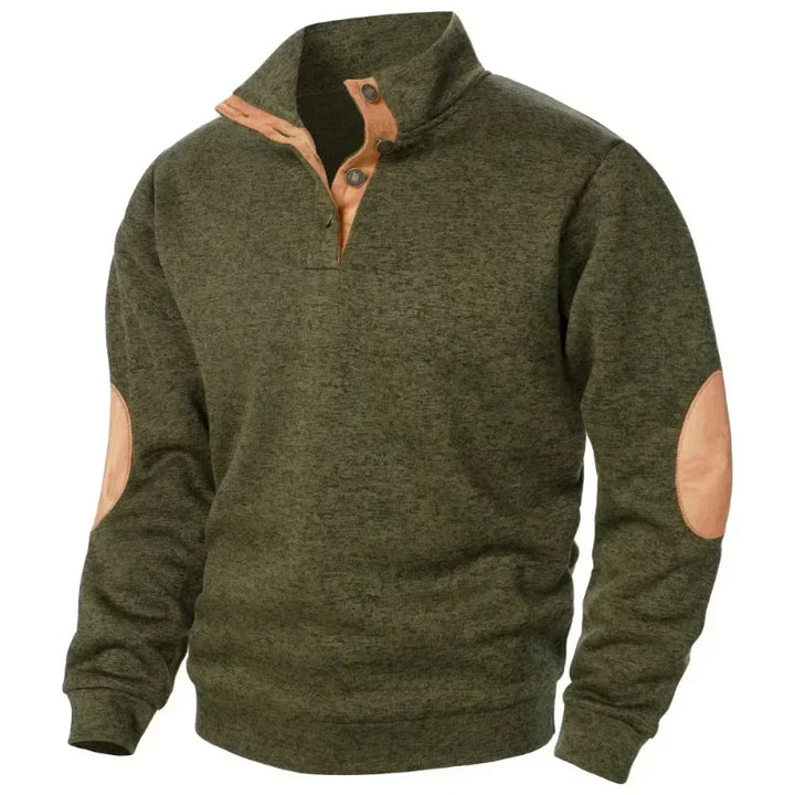 Sudadera de cuello en V para hombre, ideal para actividades al aire libre y estilo informal