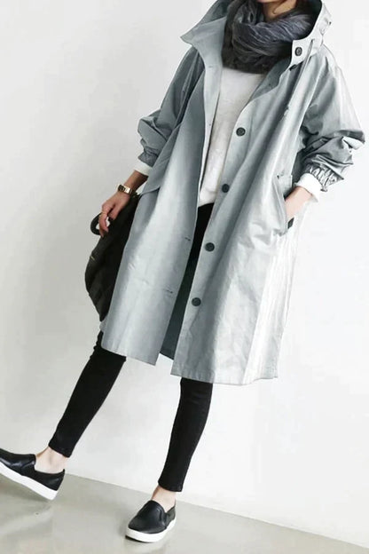 Abrigo impermeable Maris de largo medio y gran tamaño