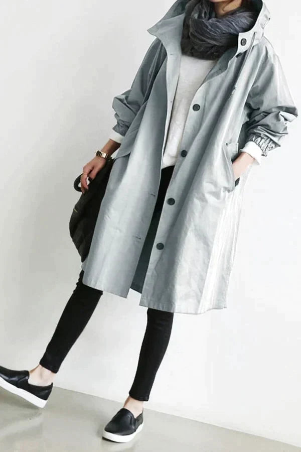 Abrigo impermeable Maris de largo medio y gran tamaño