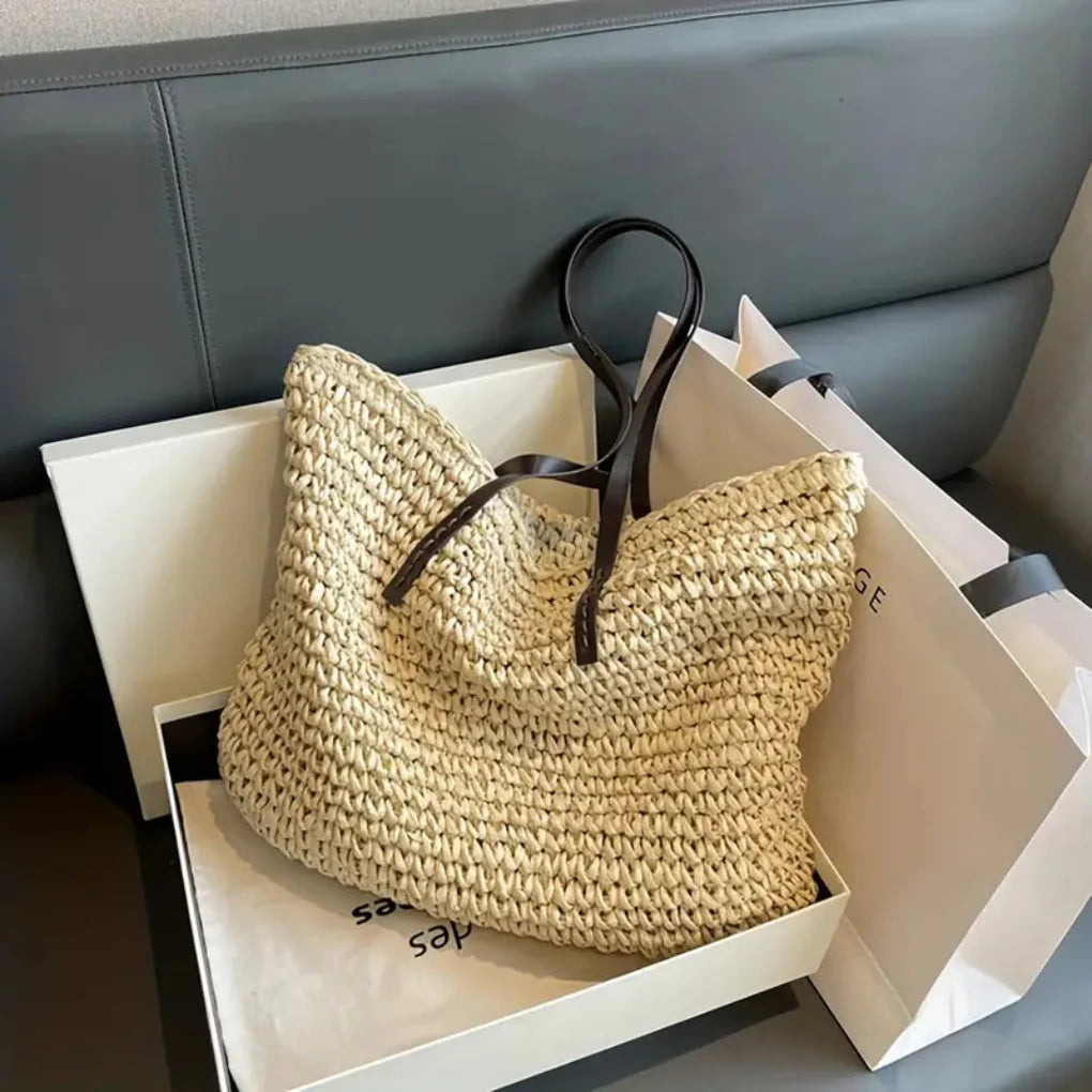 Bolso tote tejido para mujer
