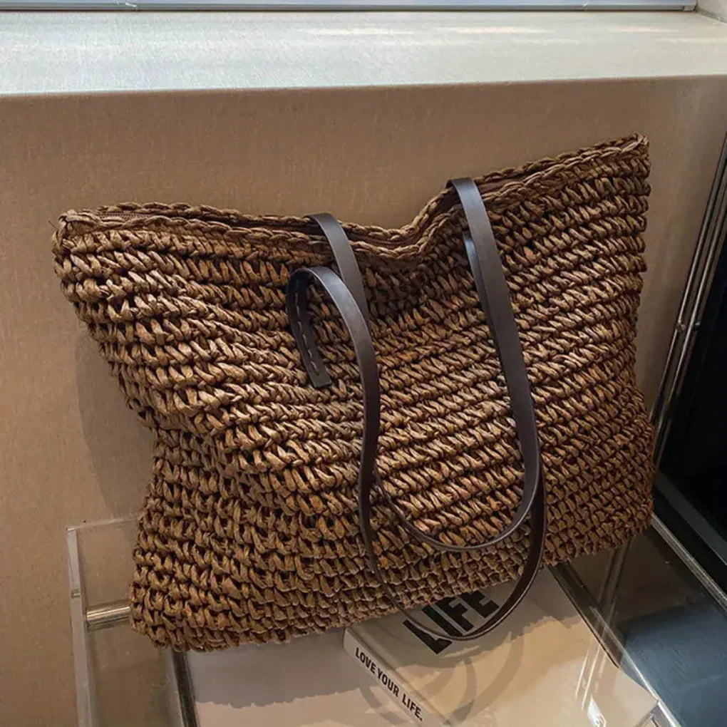 Bolso tote tejido para mujer