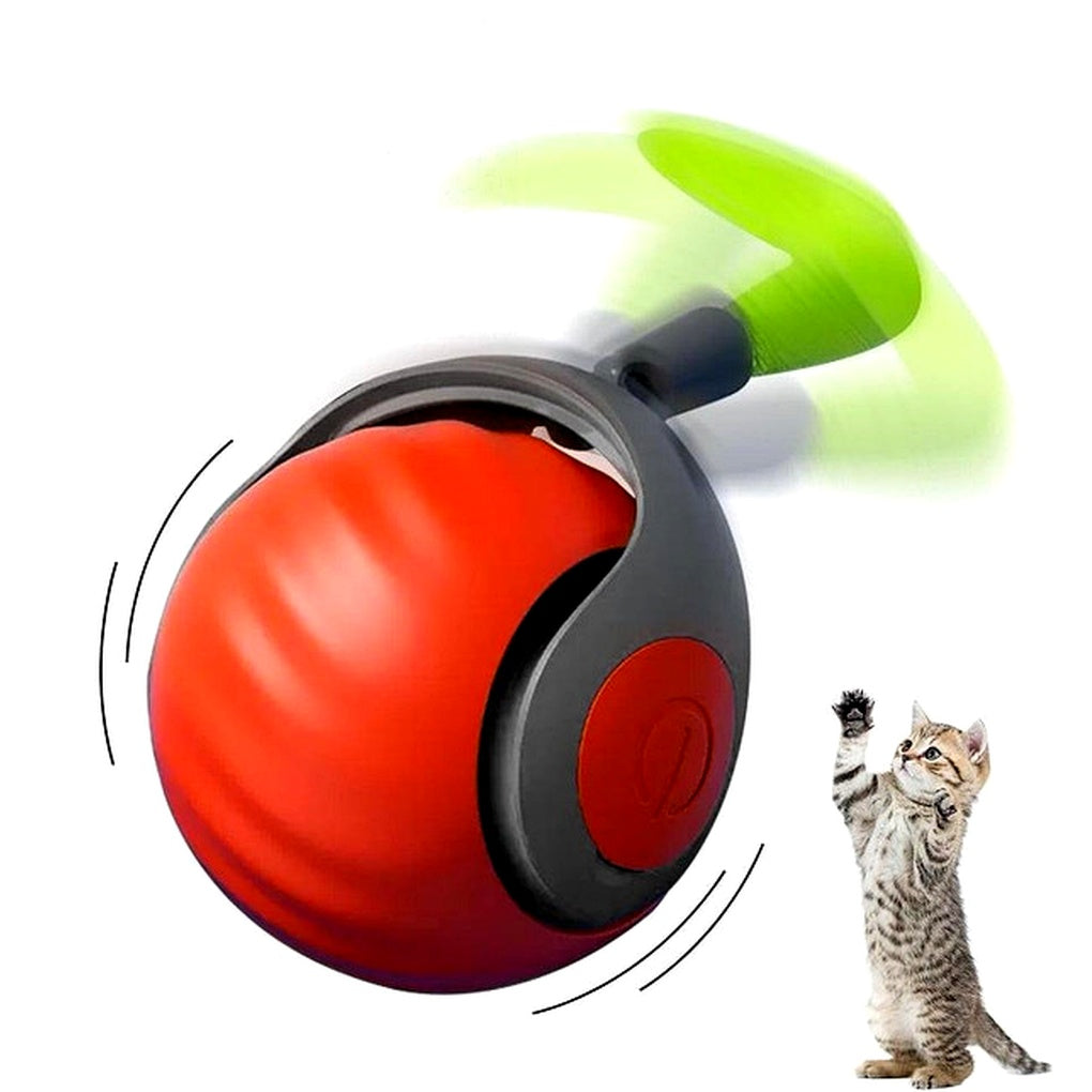 Pelota interactiva para gatos: esfera rodante autopropulsada