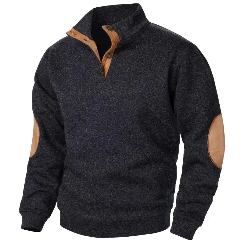 Sudadera de cuello en V para hombre, ideal para actividades al aire libre y estilo informal