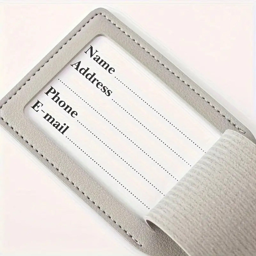 Etiqueta de Equipaje Personalizada de Cuero