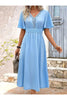 Vestido midi azul para mujer