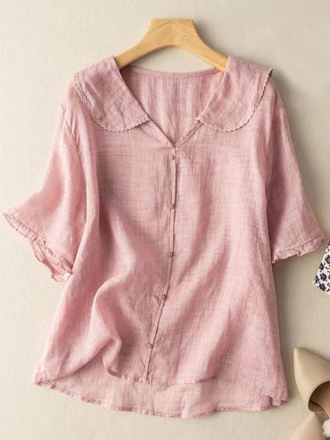 Camiseta retro de manga corta para mujer