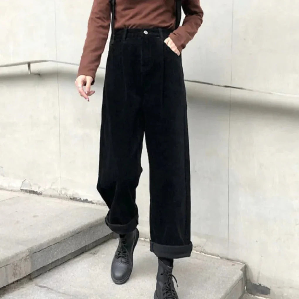 Pantalones de Corduroy para Mujeres – Textura Rica con Toque Casual