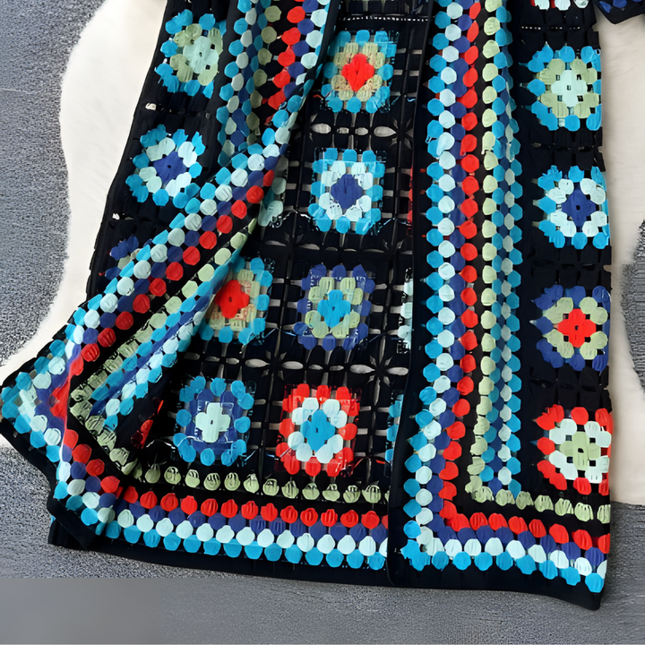 Cárdigan colorido de Corrie Long