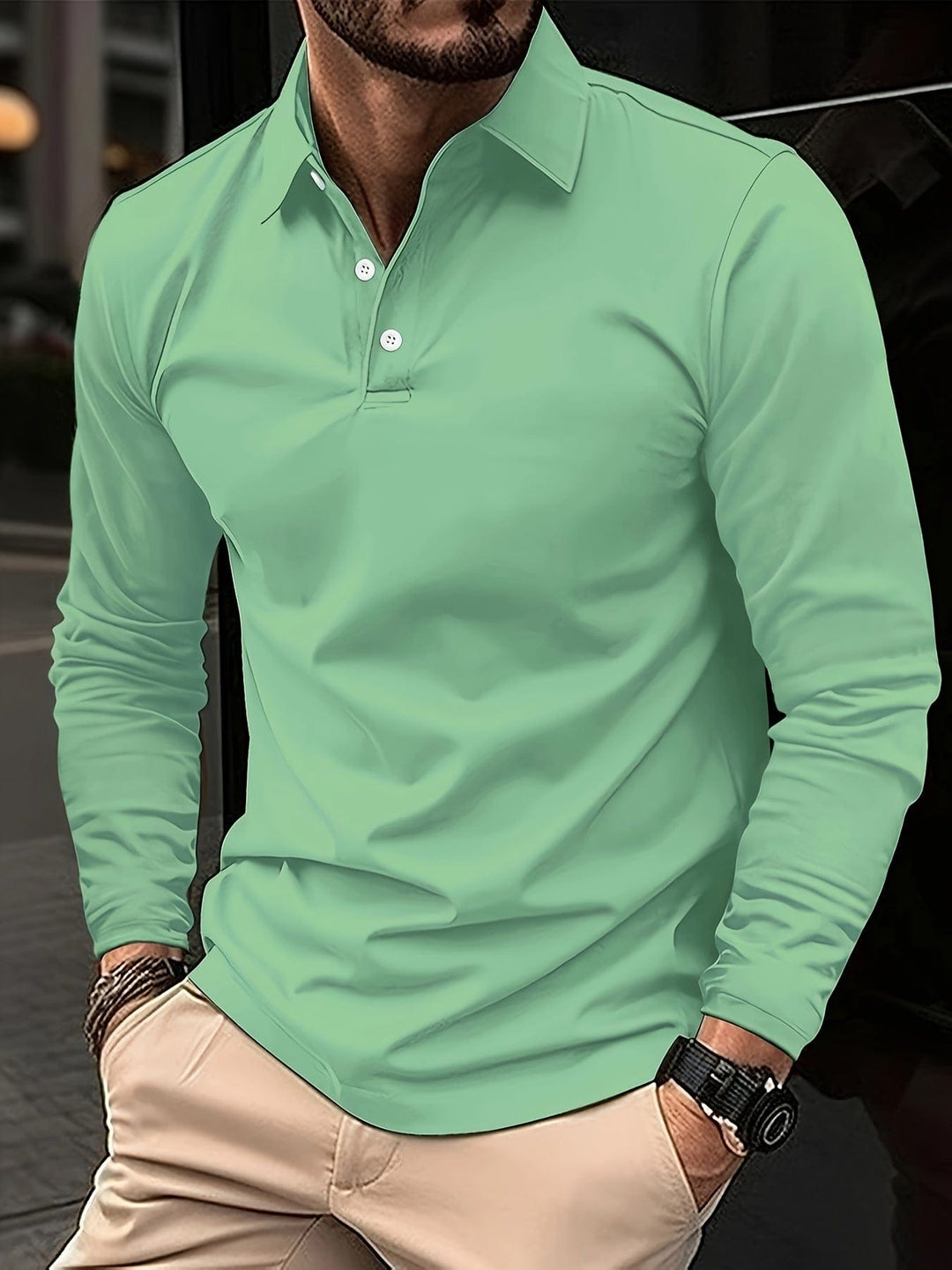 Polo de Manga Larga para Hombre: Comodidad y Estilo para el Otoño