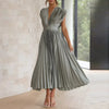 Vestido Sin Mangas Moderna V de Cuello para Mujeres – Estilo Chic de Día a Noche