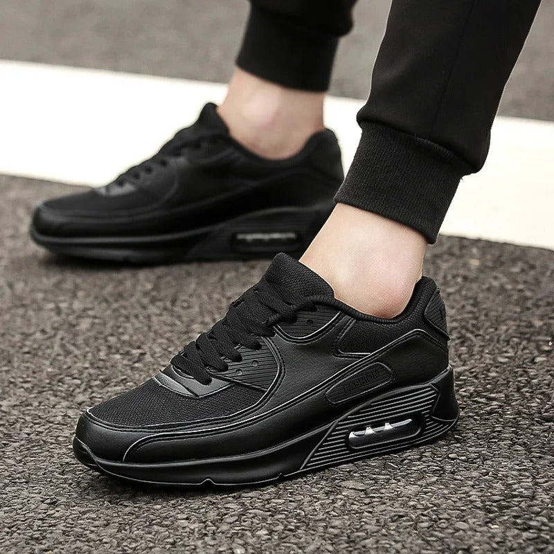 Zapatillas de Cuero Blanco con Suela Alta para Hombre | Estilo Urbano Elegante
