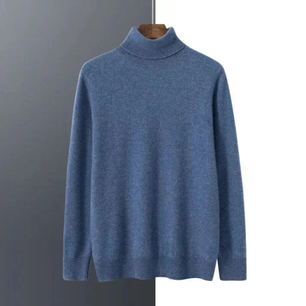 Suéter de Cuello Alto para Hombre – Capa Elegante con Apariencia Refinada