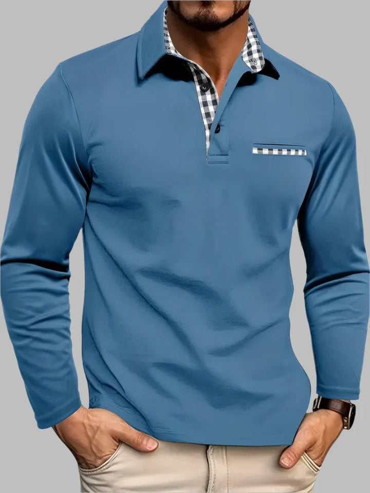 Polo Clásico de Manga Larga de Verano para Hombres