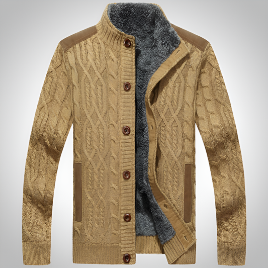Chaqueta de punto cálida para hombre