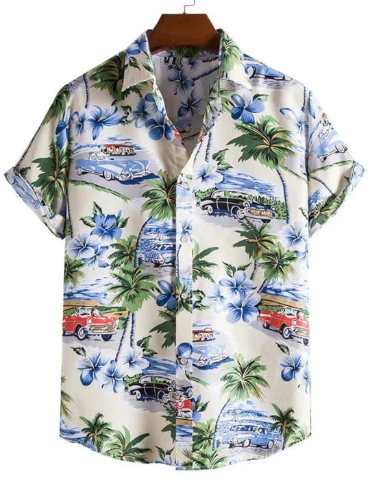 Camisa hawaiana con estampado de flores en 3D