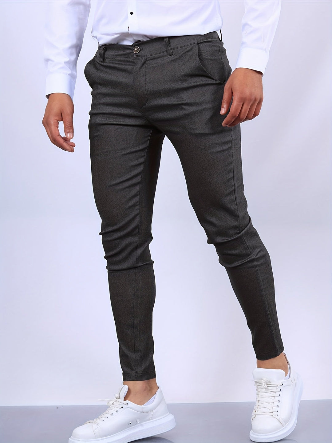 Pantalones ajustados con elástico para hombre