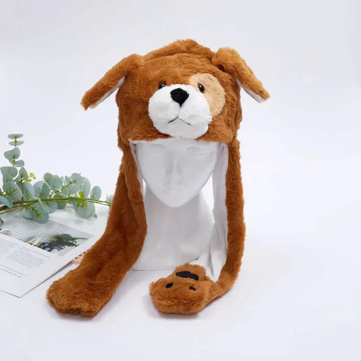 Simpático gorro con orejas móviles para divertirse y abrigarse